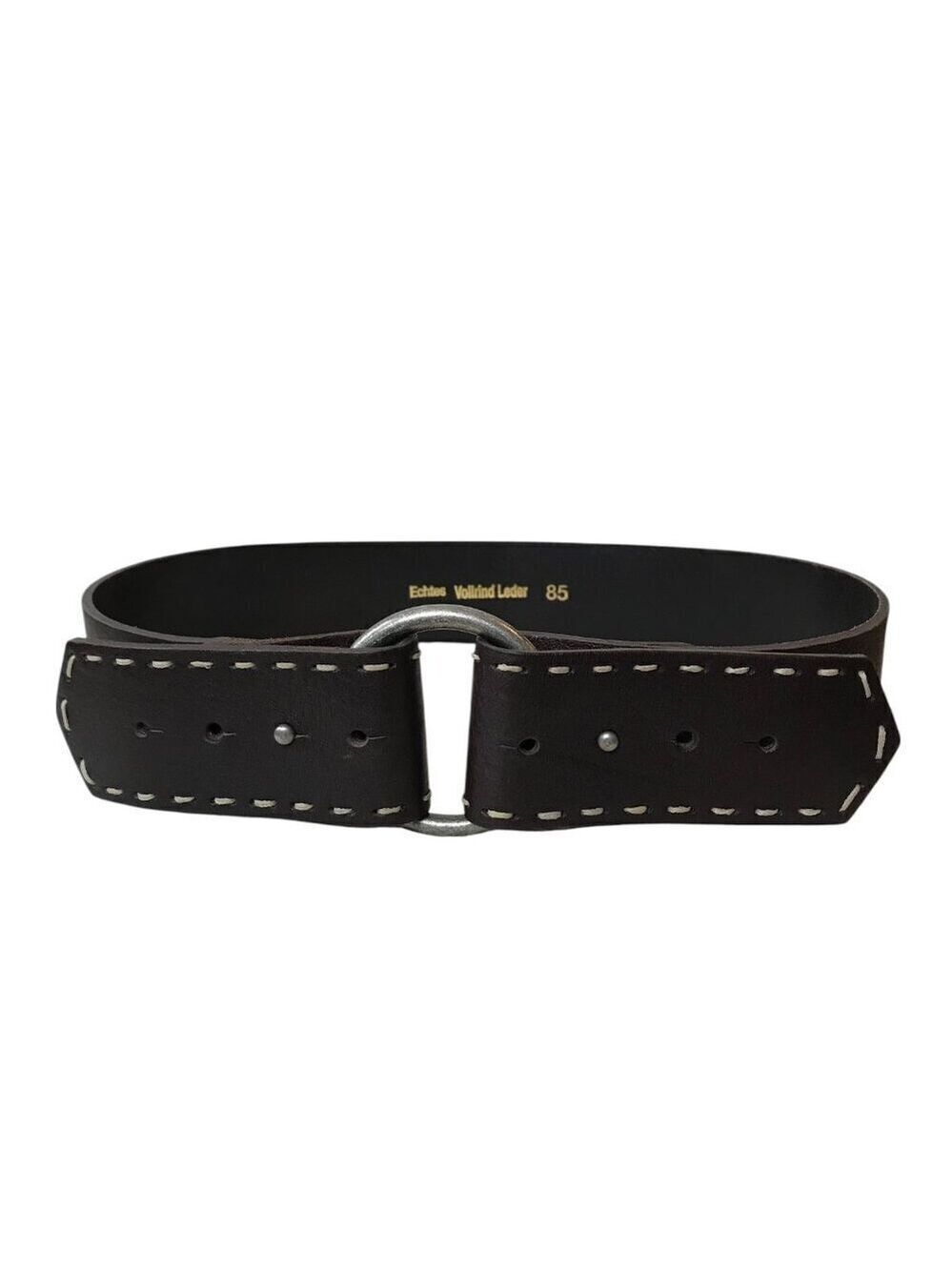 Echtes Vollrind Leder 85 Brown Leather Accent Belt Size S